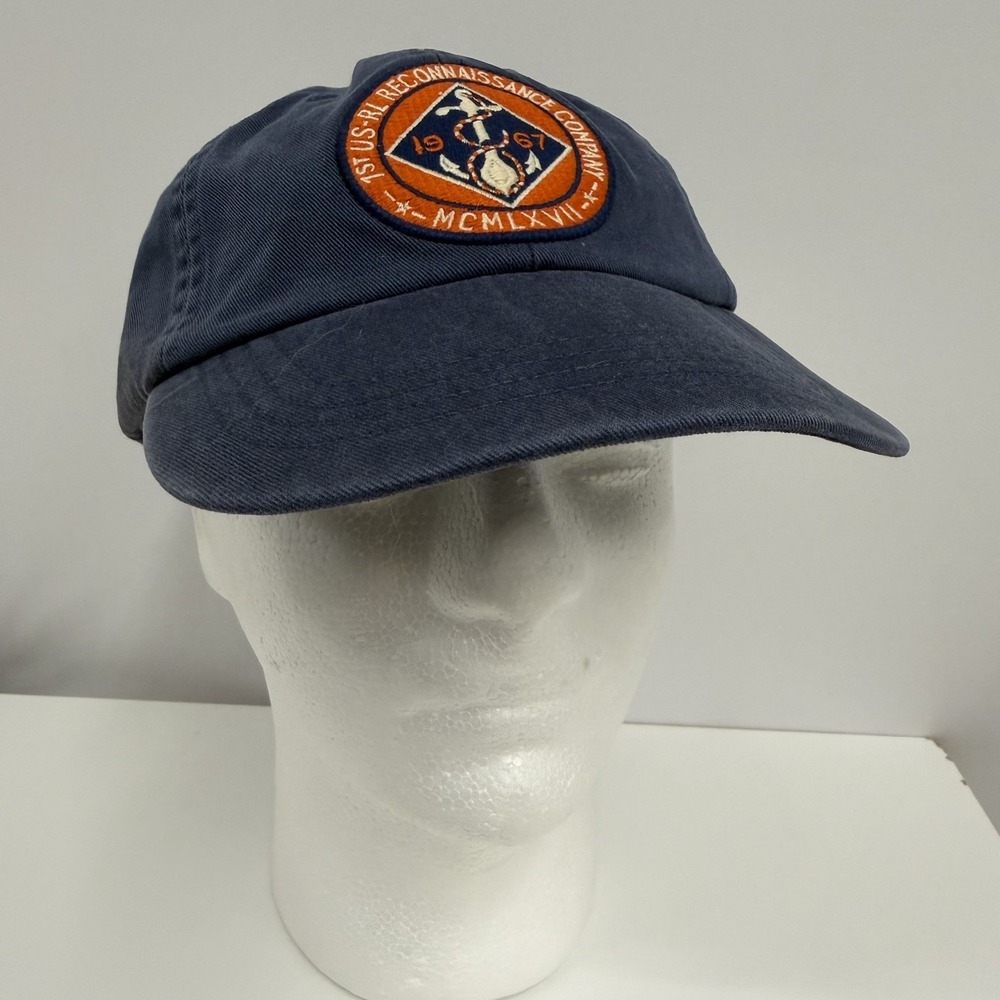 Polo Ralph Lauren 1st US RL Reconnaissance Company 1967 Cap Hat Blue NWT One Sz.